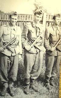 Military service - Ivo on the left with friends