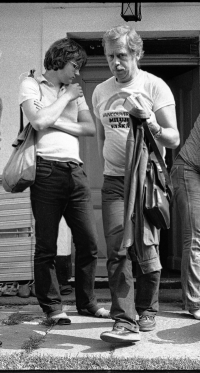 Na návštěvě u Václava Havla na Hrádečku, cca 1983, Václav Havel a Milan Ohnisko