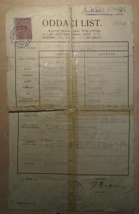 Marriage certificate of parents - 1924