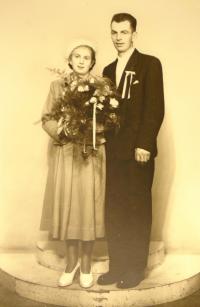 Josef Rajdl - svatba s Marií Hermannovou - 27. 9. 1952 