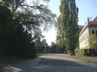 Place (left) where wounded Jiří was brought by the Soviet soldiers,; Stromovka