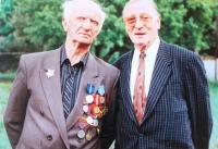 Koloman Hamar with a visitor from France