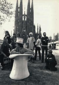 V klobouku J.Kratochvíl J. Srnec vlevo, 1978