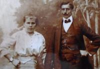 Photo of parents of Mrs. Libuše Caltová (née Blechová) -  Václav Blecha and Františka Šulcová