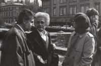 Kőszeg Ferenc és Jurij Orlov, a Moszkvai Helsinki Csoport vezetője, Varsó, 1991