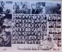Graduation photographs of the Economic School in Klášterní Hradisko, where also Anna Schreiber graduated