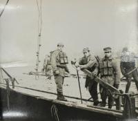 Ján Hanes on pontoon bridge construction during military maneuvers in East Germany in 1980