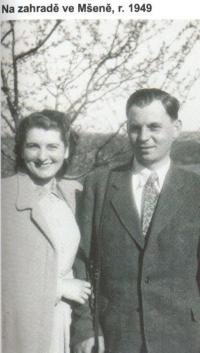 Libuše Němcová in Mšeno in the 1949
