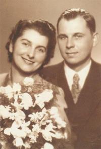 Libuše Němcová with her husband
