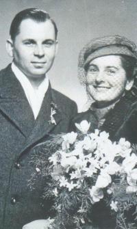 Libuše Němcová with her husband Jiří