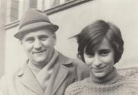 Otakar Nigrin with his daughter Jana in 1969
