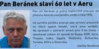 Časopis Zpravodaj Aero, článek o Jiřím Beránkovi,2013