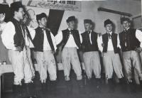 Erich Böhm in a dance and song ensemble in Zábřeh