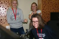 Pupils from the Elementary School Lupáčova taking a part in a workshop in the Czech Radio