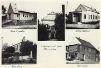 Postcard of evangelic congregation in Miroslav with preaching stations - breaking of 60s and 70s