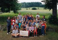 Congregation summer camp with kids on Zbytov - 2001 - Pavel Kalus on the right