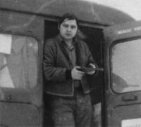 Lt. Vladimír Kubánek at the trailer PAD-II, 1978