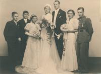 Rodiče Zdeňky, svatební fotka, Praha, 1937
