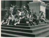 Školní zájezd do Anglie s žáky 1. jazykové školy Praha 4, Londýn, 1967