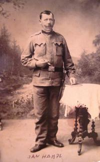 Jan Hampl, a cousin of my mother. Sedlec-Prčice 1919