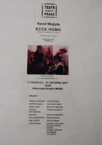 A poster for a play 'Ecce Homo' 