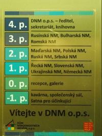 Panel výtahu v DNM
