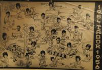 Tablo z vojenské služby manžela pamětnice (s notickou "To je moje práce!"), Tábor, 1966