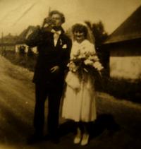 Wedding of Mr. and Mrs. Machek, Rotava, 1958