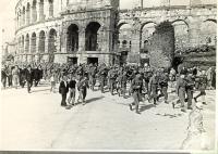 Welcoming of the partisan Italian battalion Pino Budicin in Pula on May 8th 1945