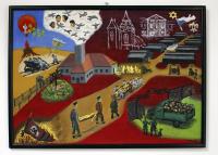 V Osvětimi získal díky protekci práci u Leichenkommanda, obraz O. Stránského