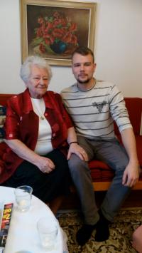 Marie Kramárová with grandson Maroš Kramár (2016).