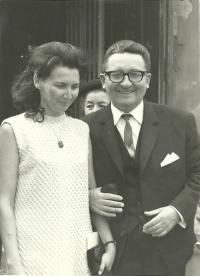 S manželom Alexandrom Matejčíkom (1959/60)