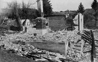 Zničený dům v Javoříčku