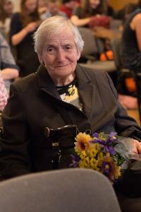 Marie Vítovcová na závěrečné prezentaci Příběhů našich sousedů květen 2016