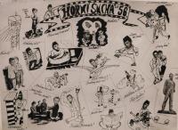 Tablo vojáků TP Horní Suchá z roku 1956 na němž je i Rudolf Pompe