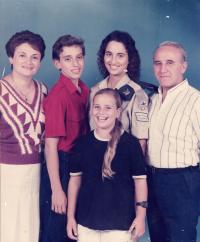 Family photograh - wife Zipora, daughters Ester and Maya - younger, son Eldar