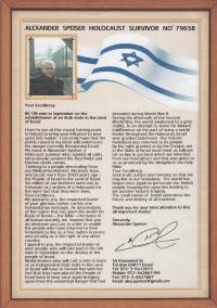 Dopis pamětníka světovým politikům z roku 2013