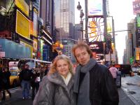 90. léta, N.Y., s manželem 