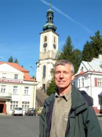 Milos at Krásná Lípa where his mother once went to learn German, 2005