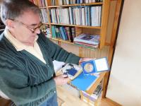Miloslav Šváček s  medailí ceny měta Přerova