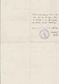 Rodný list Viléma Lederera, zadní strana: doplněk o křtu v římsko-katolické církvi