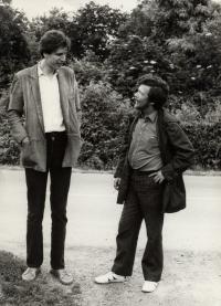 With Bálint Magyar, Dunapataj, 1983