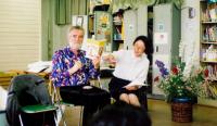 In a discussion with children about his book in Osaka