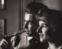 With his wife Dagmar Lhotova 1965