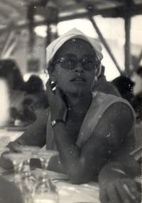 Agnes Erdely at the Bulgarian coast, 1976