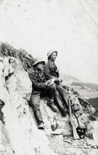 Otec Dušana Straňáka za 1. sv. války na frontě v Itálii