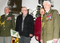  the witness is 2nd to the left on the anniversary of going to the army; church in Chotiněves