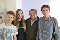 Děti ze ZŠ Libina s panem Zahradníkem