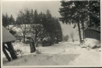 Hájovna OBORA 1956 cesta od východu