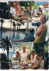 Sestra Daniela , její manžel , V. Křesadlová a Jaroslav Proche